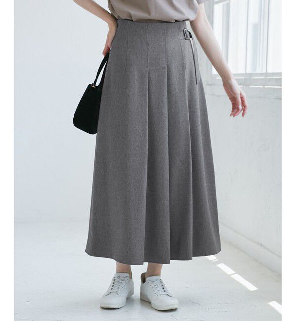 Rope&rsquo;Picnic「レディハンサムシリーズ ウールライクタックキルトスカート/セットアップ対応」|スカート|