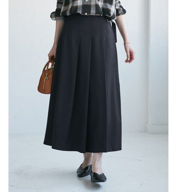 Rope&rsquo;Picnic「レディハンサムシリーズ ウールライクタックキルトスカート/セットアップ対応」|スカート|