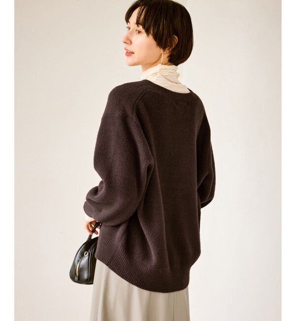 Rope&rsquo;Picnic「【新色追加】スフレニットシリーズ 変形メタルボタンミドル丈カーディガン/イージーケア・リンクコーデ」|カーディガン|