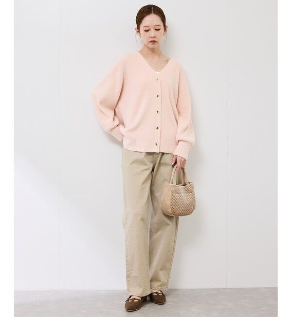 Rope&rsquo;Picnic「【新色追加】スフレニットシリーズ 変形メタルボタンミドル丈カーディガン/イージーケア・リンクコーデ」|カーディガン|