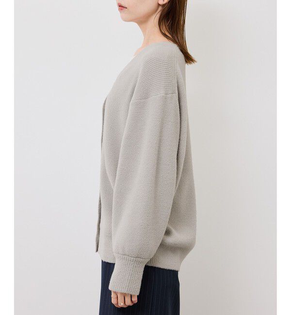 Rope&rsquo;Picnic「【新色追加】スフレニットシリーズ 変形メタルボタンミドル丈カーディガン/イージーケア・リンクコーデ」|カーディガン|