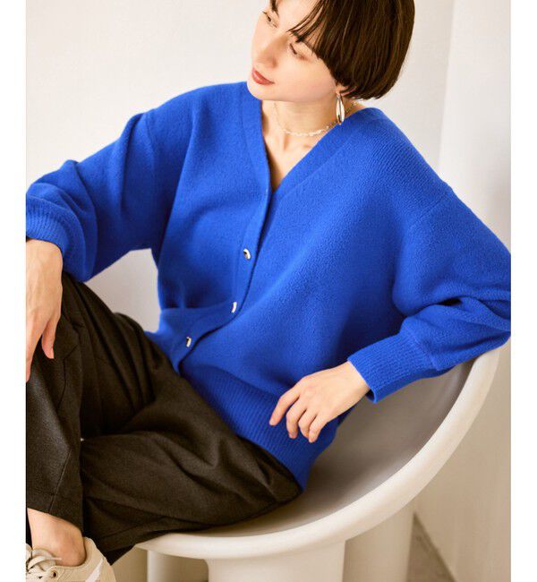 Rope&rsquo;Picnic「【新色追加】スフレニットシリーズ 変形メタルボタンミドル丈カーディガン/イージーケア・リンクコーデ」|カーディガン|