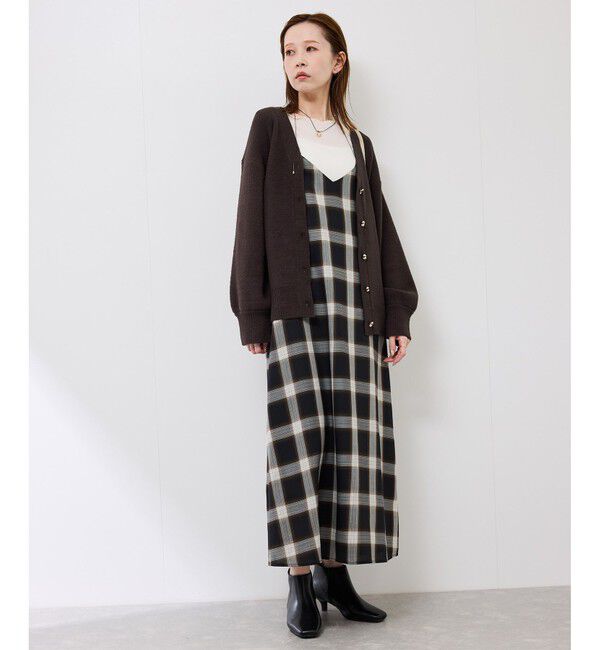 Rope&rsquo;Picnic「【新色追加】スフレニットシリーズ 変形メタルボタンミドル丈カーディガン/イージーケア・リンクコーデ」|カーディガン|