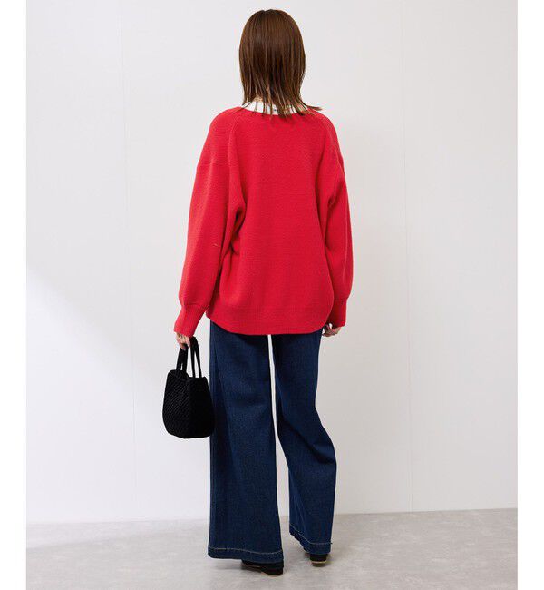 Rope&rsquo;Picnic「【新色追加】スフレニットシリーズ 変形メタルボタンミドル丈カーディガン/イージーケア・リンクコーデ」|カーディガン|