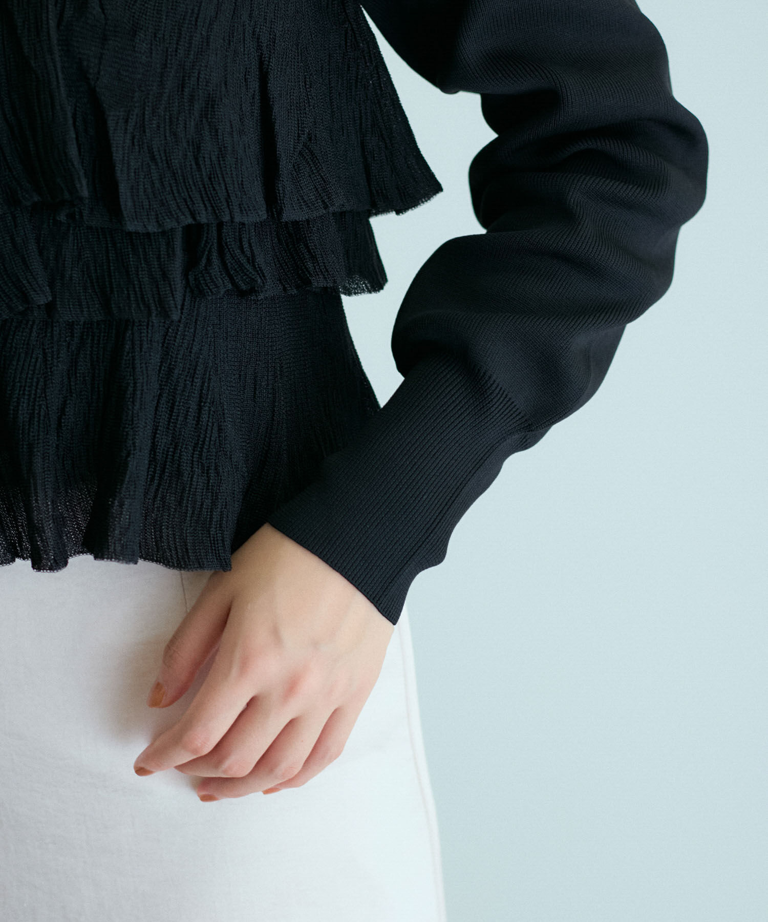 ADAM ET ROPE'「【洗える】フリルカーディガン」|カーディガン|