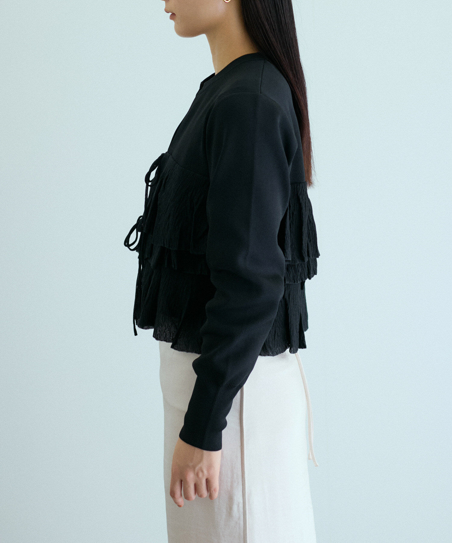 ADAM ET ROPE'「【洗える】フリルカーディガン」|カーディガン|