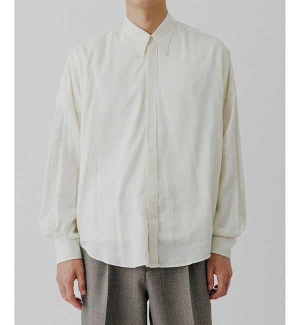 ADAM ET ROPE'「ソフト コットン ドレープ シャツ」|シャツ・ブラウス|