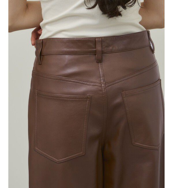 ADAM ET ROPE'「【EMOELLE】レザーパンツ」|チノ|