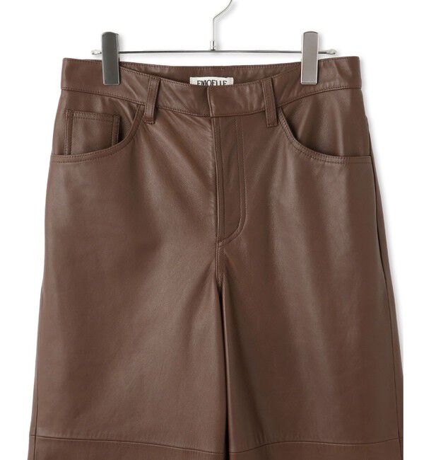 ADAM ET ROPE'「【EMOELLE】レザーパンツ」|チノ|