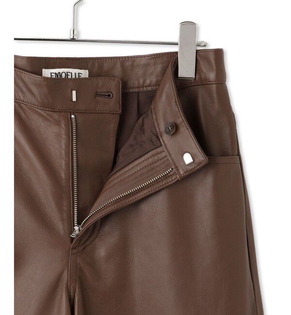 ADAM ET ROPE'「【EMOELLE】レザーパンツ」|チノ|