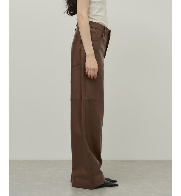 ADAM ET ROPE'「【EMOELLE】レザーパンツ」|チノ|