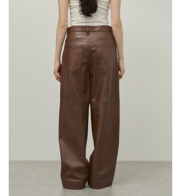 ADAM ET ROPE'「【EMOELLE】レザーパンツ」|チノ|