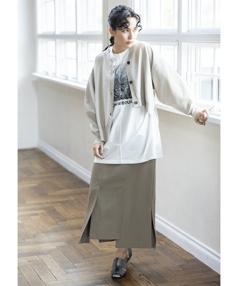  「ボリュームスリーブニットカーディガン」|カーディガン|