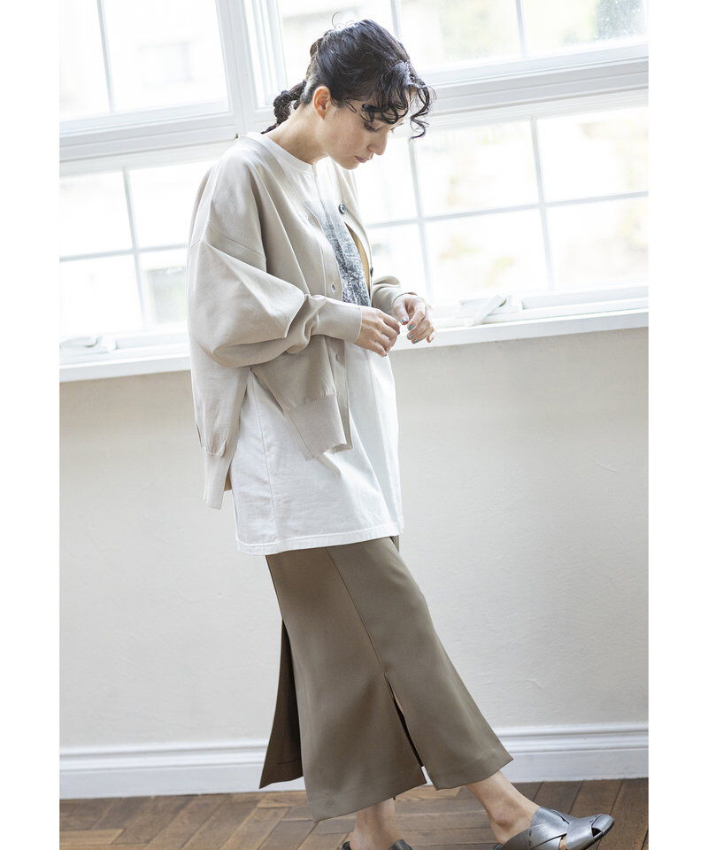  「ボリュームスリーブニットカーディガン」|カーディガン|