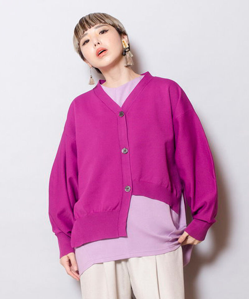  「ボリュームスリーブニットカーディガン」|カーディガン|PINK