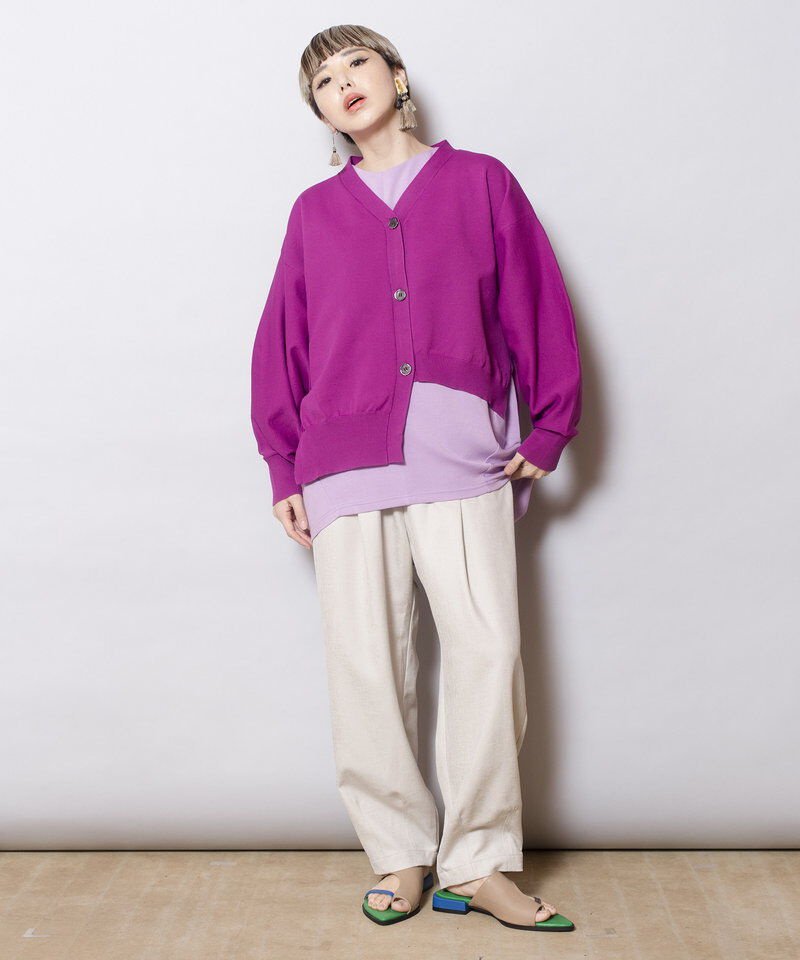  「ボリュームスリーブニットカーディガン」|カーディガン|