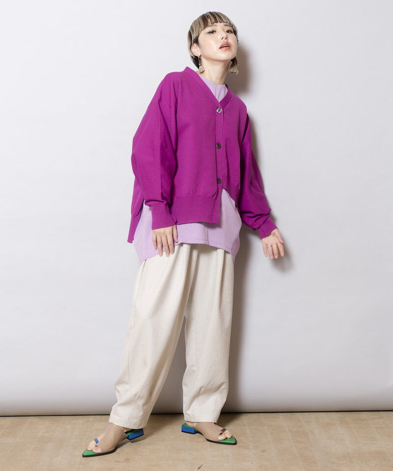  「ボリュームスリーブニットカーディガン」|カーディガン|