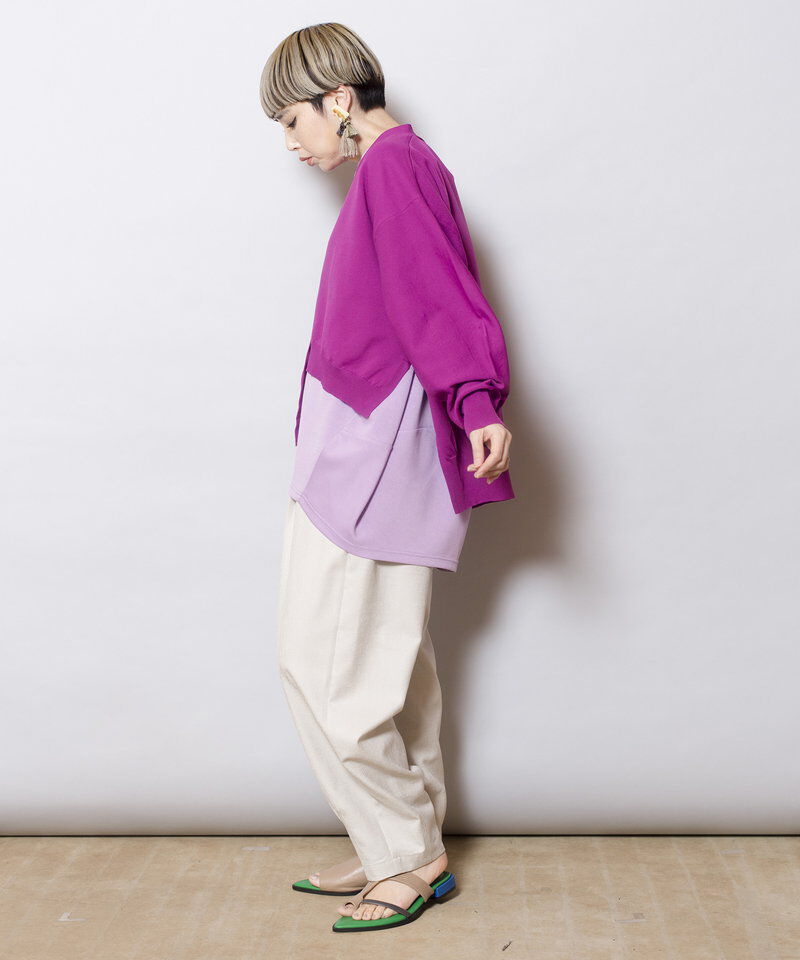  「ボリュームスリーブニットカーディガン」|カーディガン|