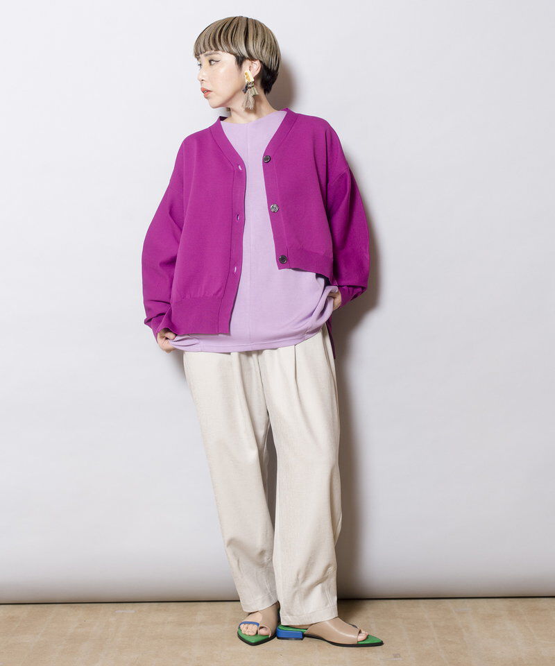  「ボリュームスリーブニットカーディガン」|カーディガン|