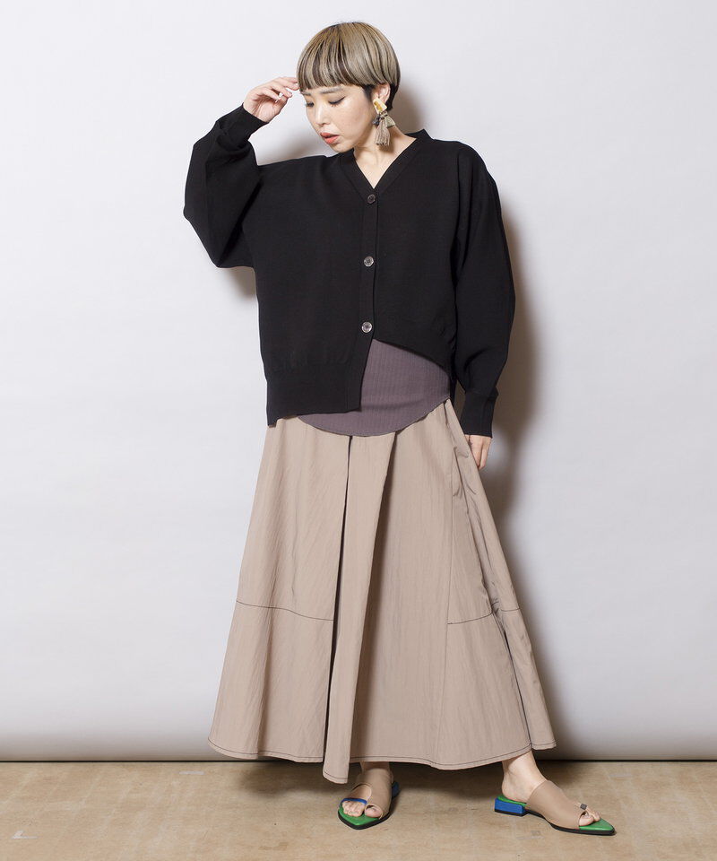  「ボリュームスリーブニットカーディガン」|カーディガン|