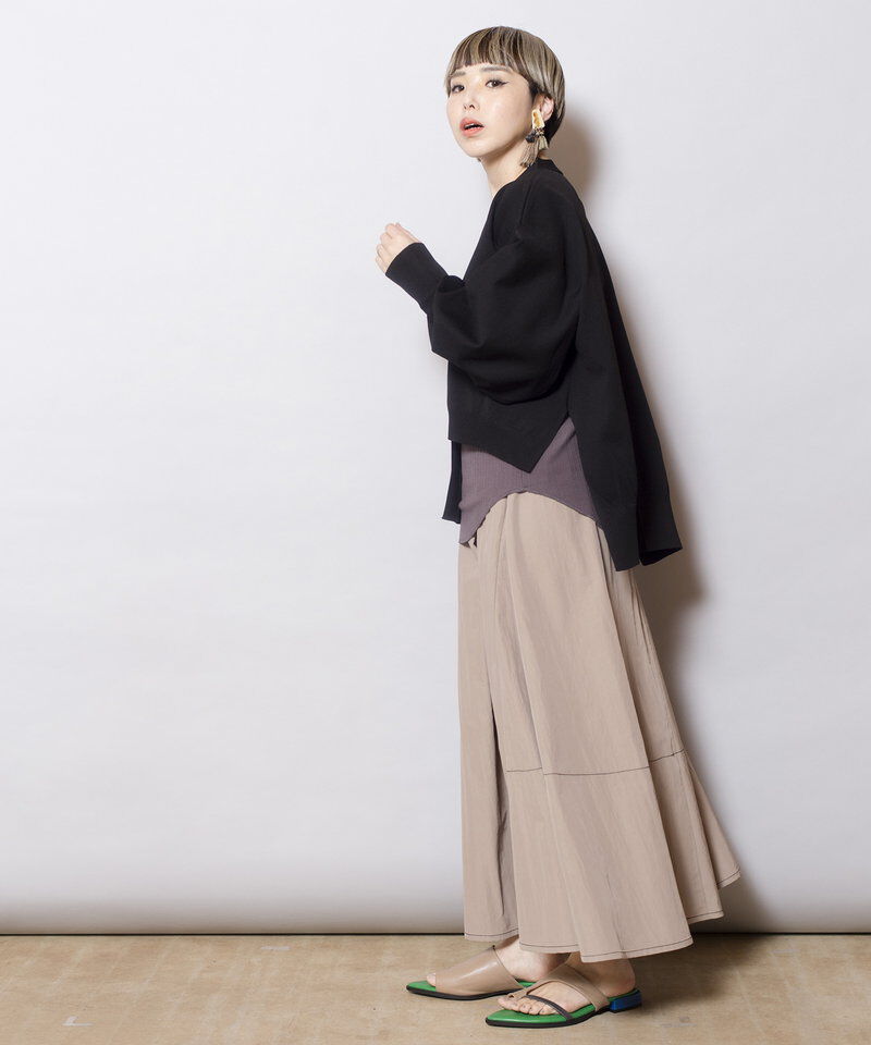  「ボリュームスリーブニットカーディガン」|カーディガン|