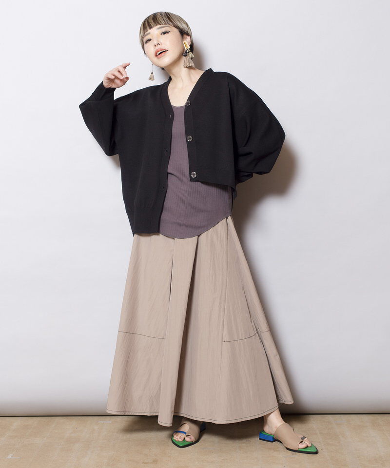  「ボリュームスリーブニットカーディガン」|カーディガン|