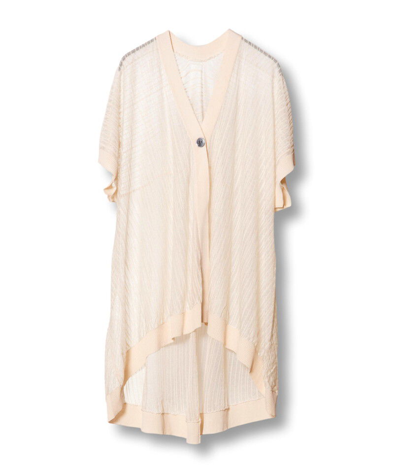  「ストライプニットジレ」|カーディガン|