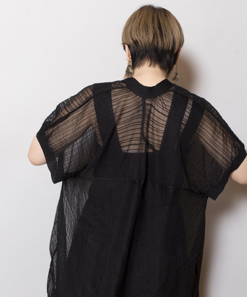  「ストライプニットジレ」|カーディガン|