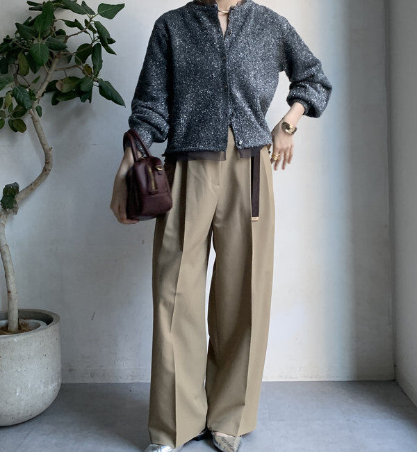  「【WEB限定】ラメフェザーヤーンカーディガン」|カーディガン|