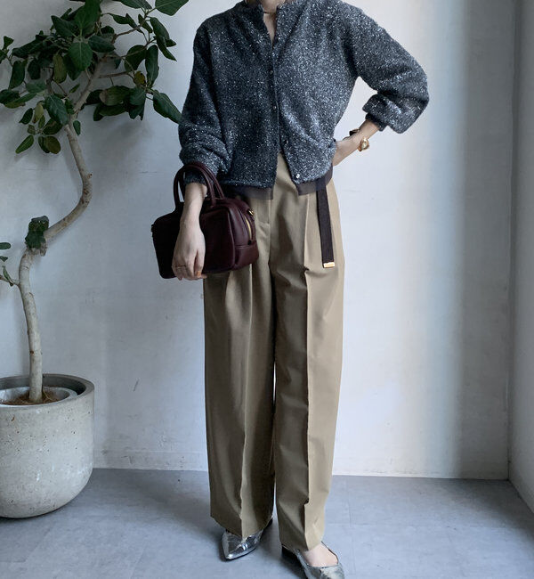  「【WEB限定】ラメフェザーヤーンカーディガン」|カーディガン|