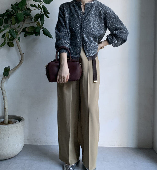  「【WEB限定】ラメフェザーヤーンカーディガン」|カーディガン|