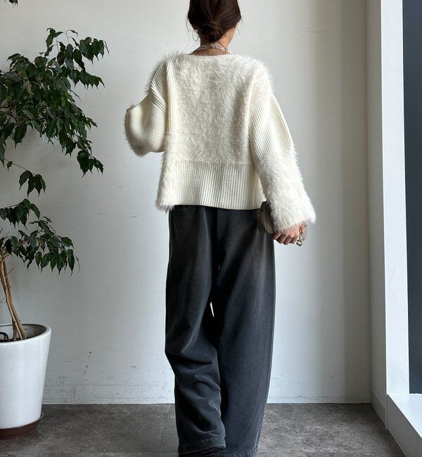  「【WEB限定】編地ミックスニット」|ニット・セーター|