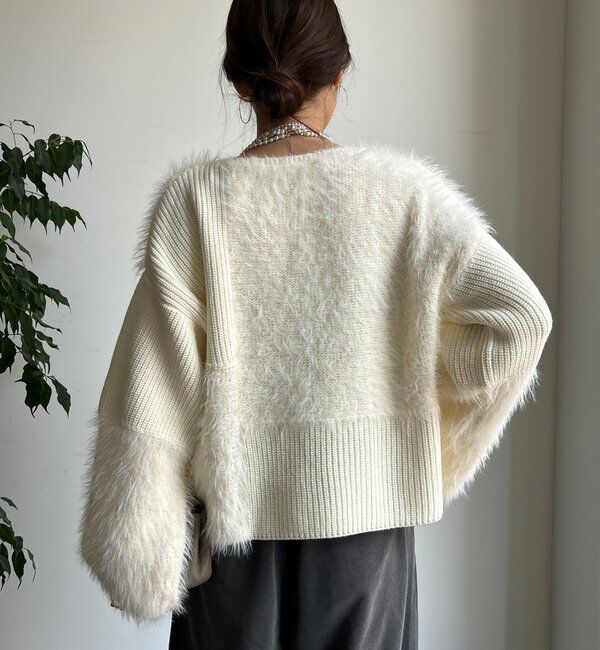  「【WEB限定】編地ミックスニット」|ニット・セーター|