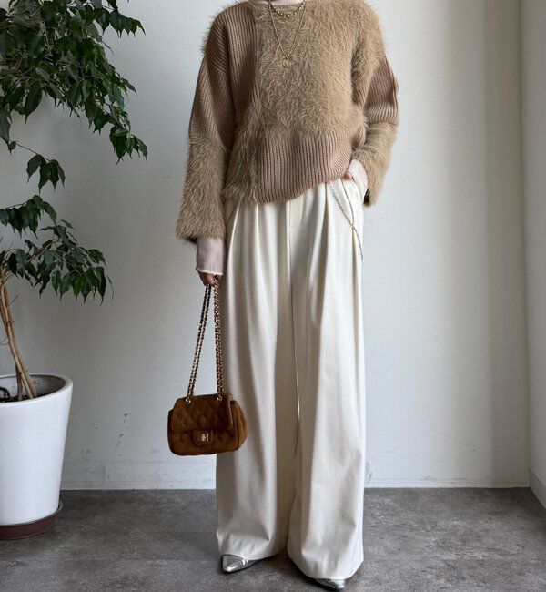  「【WEB限定】編地ミックスニット」|ニット・セーター|