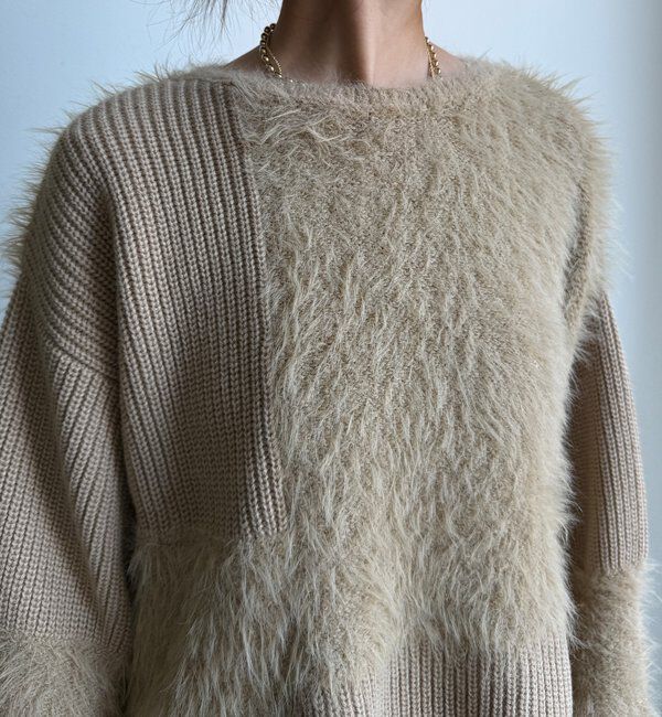  「【WEB限定】編地ミックスニット」|ニット・セーター|