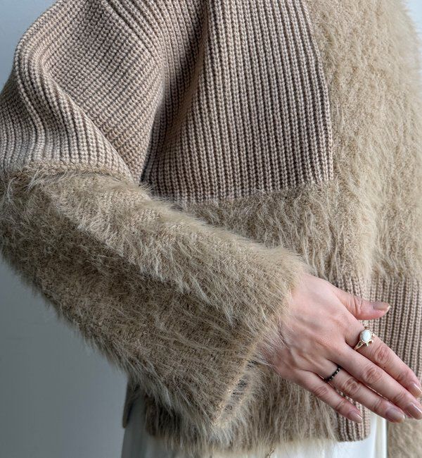  「【WEB限定】編地ミックスニット」|ニット・セーター|