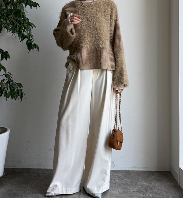  「【WEB限定】編地ミックスニット」|ニット・セーター|