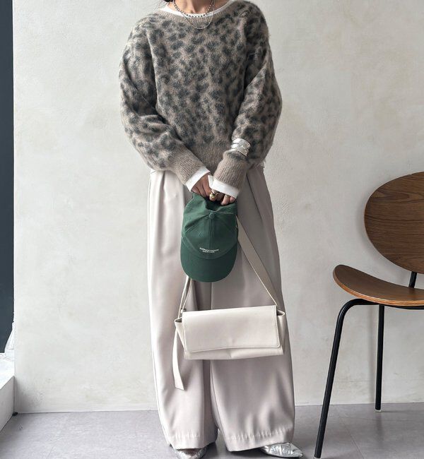  「レオパード柄起毛ニット」|ニット・セーター|