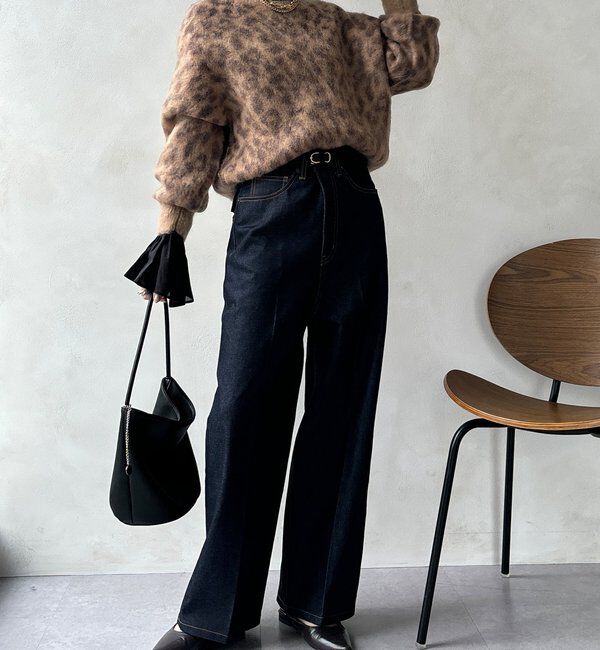  「レオパード柄起毛ニット」|ニット・セーター|