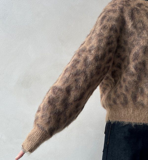  「レオパード柄起毛ニット」|ニット・セーター|