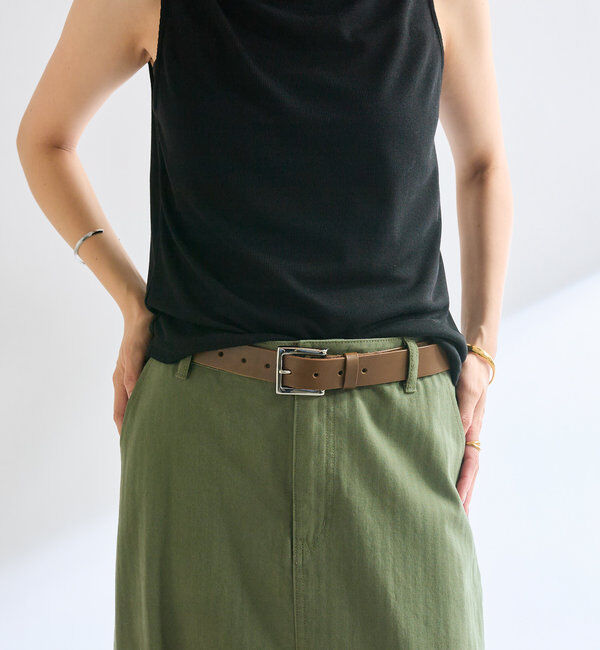  「【MONN.:.(モン)】プレーンベルト」|ベルト|