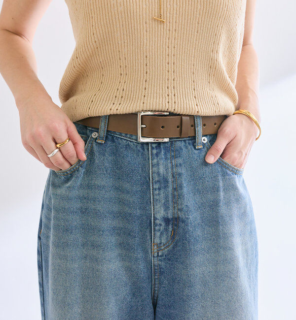  「【MONN.:.(モン)】プレーンベルト」|ベルト|