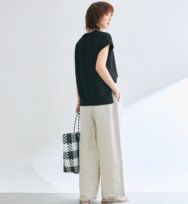  「【接触冷感】クールタッチショルダーニット」|ニット・セーター|