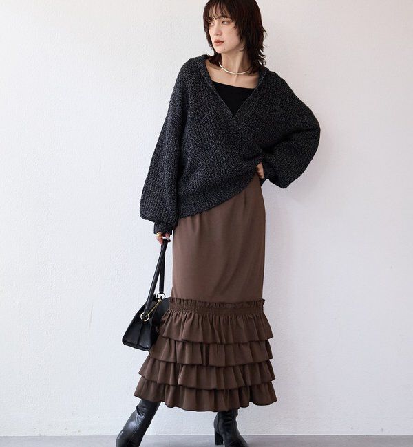  「【着映え◎】フリルタイトスカート」|スカート|