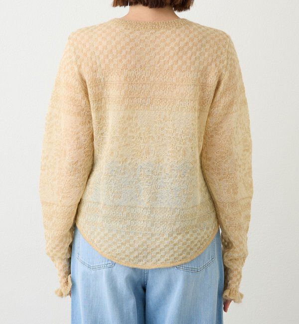  「【a Nice （ア ・ニース）】モヘヤジャカードニット」|ニット・セーター|