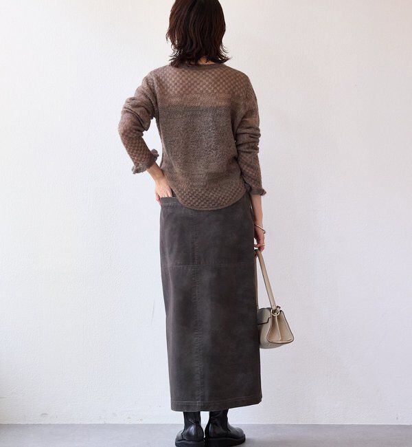  「【a Nice （ア ・ニース）】モヘヤジャカードニット」|ニット・セーター|