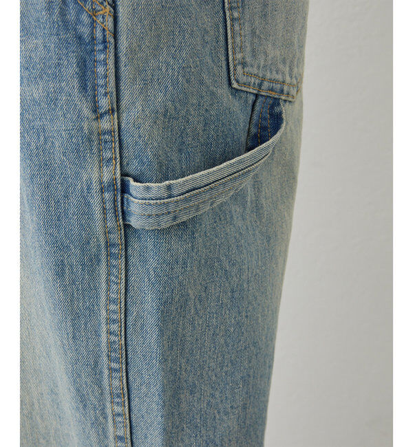  「【サイズ展開あり/長さ調整可能】デニムサロペット」|チノ|