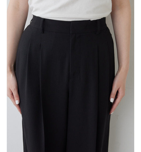  「【リニューアル！】ジャージーワイドタックパンツ」|チノ|