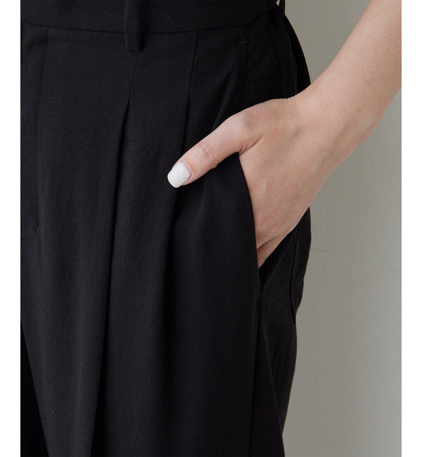  「【リニューアル！】ジャージーワイドタックパンツ」|チノ|