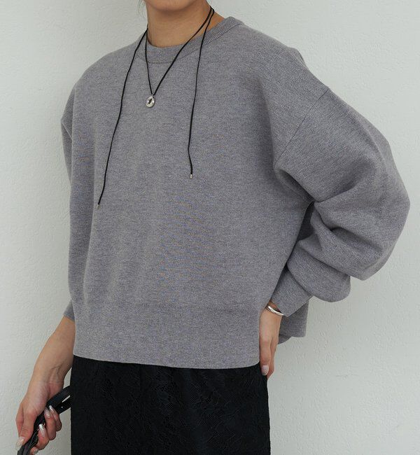  「スウェットライククルーニット」|Tシャツ・カットソー|グレー